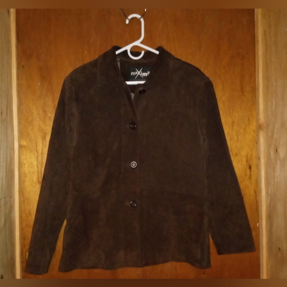 Wilson's Maxima Brown Suede Coat XL Like New!
